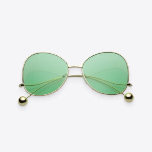 Gold & Green Women’s Retro Butterfly Sunglasses