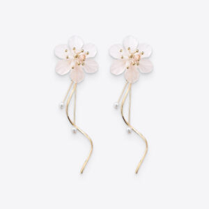 Six Petal Flower Stud Earrings