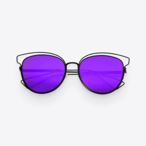 Women’s Bold Purple Cat-Eye Aviator Sunglasses